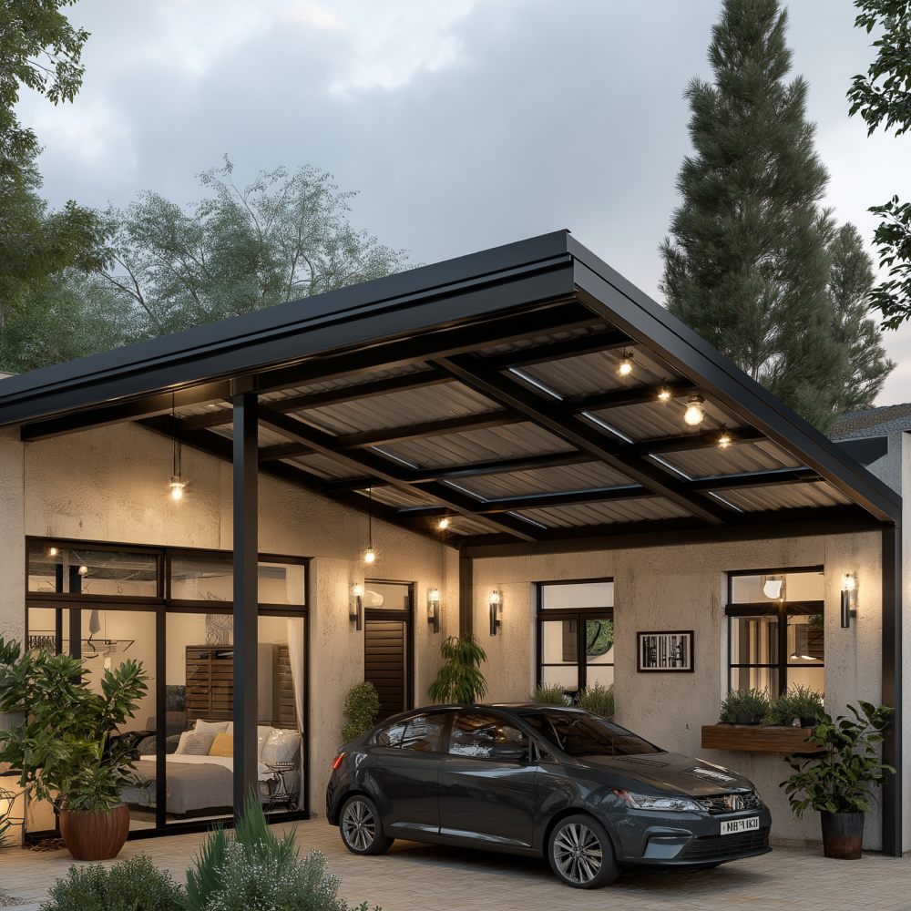 Steel Frame Freestanding Carport Canopy