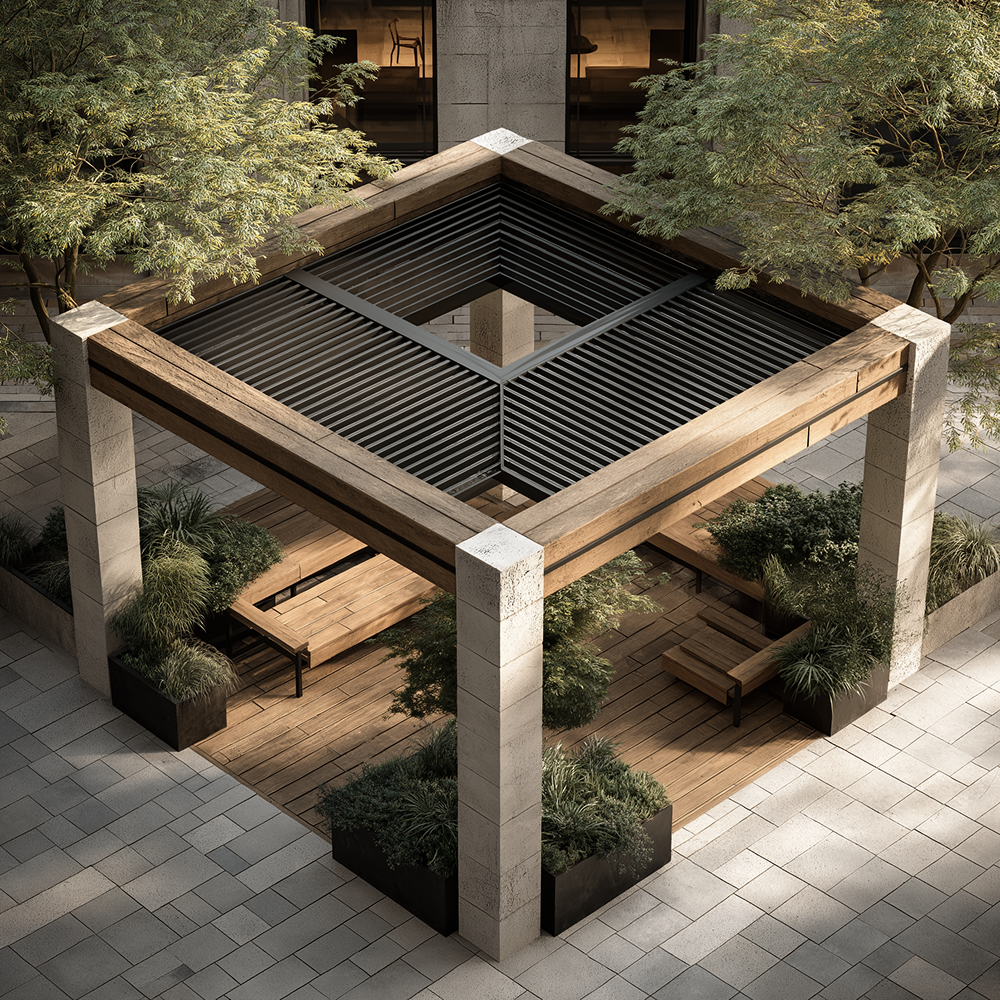 Timber Arc Pergola